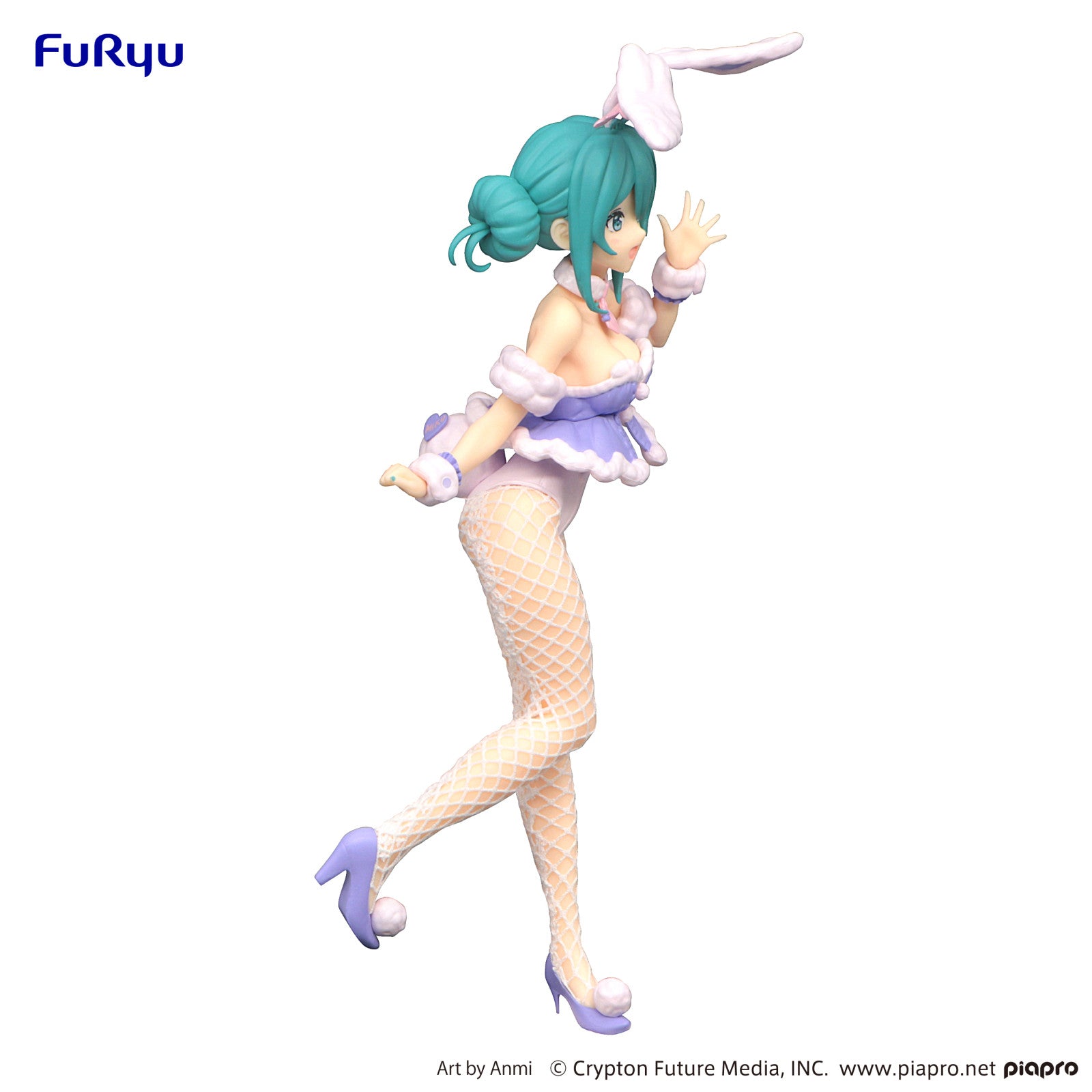 Vocaloid Characters: BICUTE BUNNY FIGURE - Hatsune Miku White Rabbit Purple Color Version