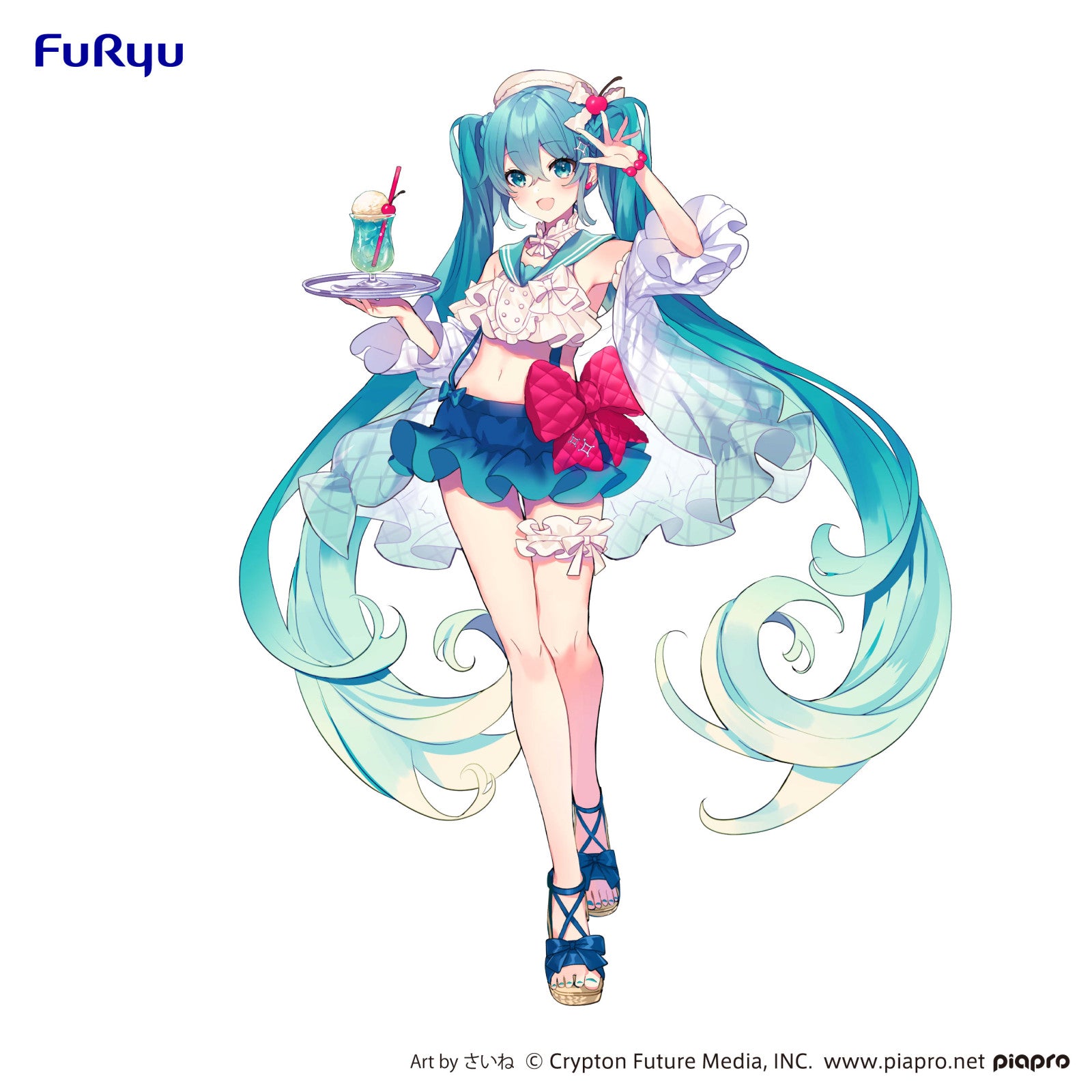 Vocaloid Characters: EXCEED CREATIVE FIGURE - Hatsune Miku SWEET SWEETS SERIES Melon Soda Float