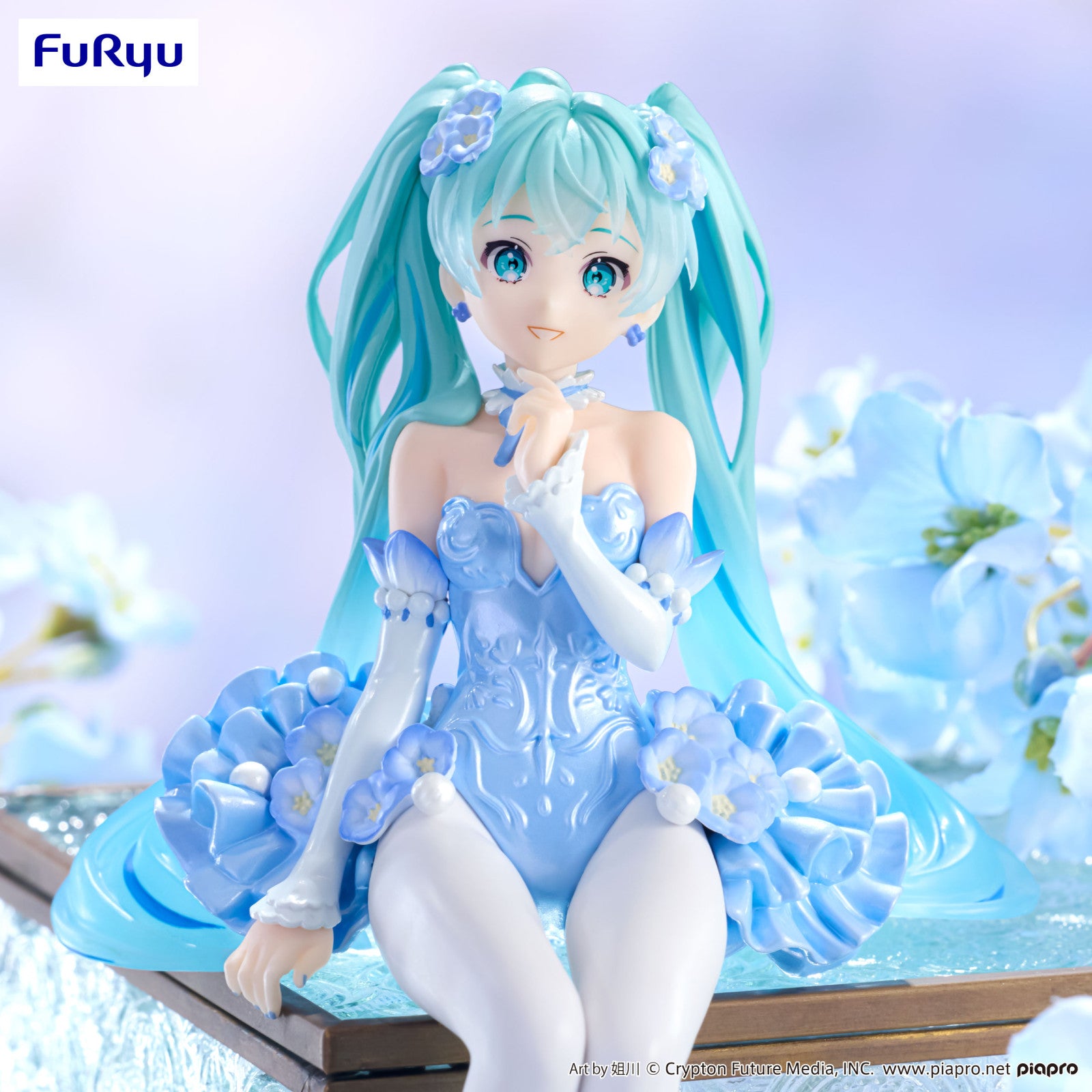 PRE ORDER Hatsune Miku: NOODLE STOPPER FIGURE - Flower Fairy Nemophila (Pale Blue Colour Version)