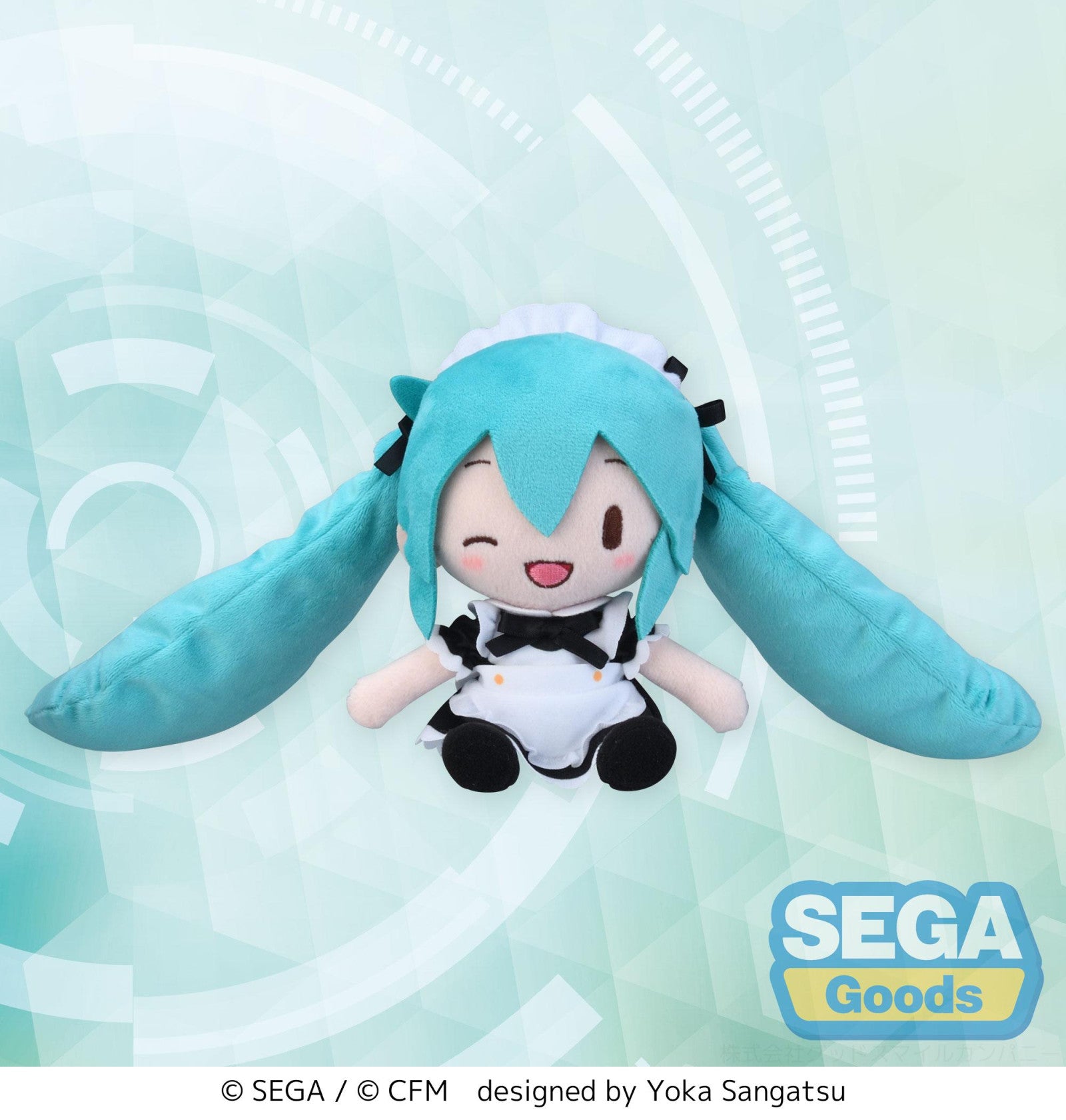 PRE ORDER Hatsune Miku Project DIVA Arcade Future Tone: FUWA PETIT MINI PLUSH - Hatsune Miku (Maid Version)