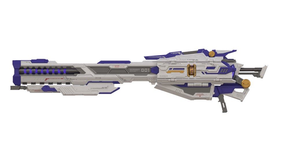 Heavy-Duty Blast Electromagnetic Rail Gun - Model Kit (Purple Version)