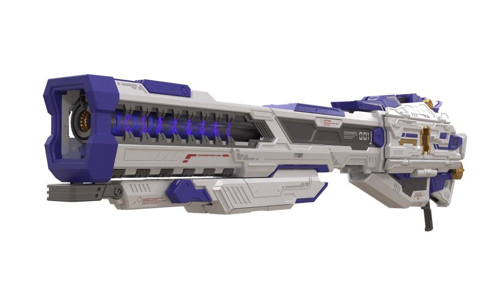 Heavy-Duty Blast Electromagnetic Rail Gun - Model Kit (Purple Version)