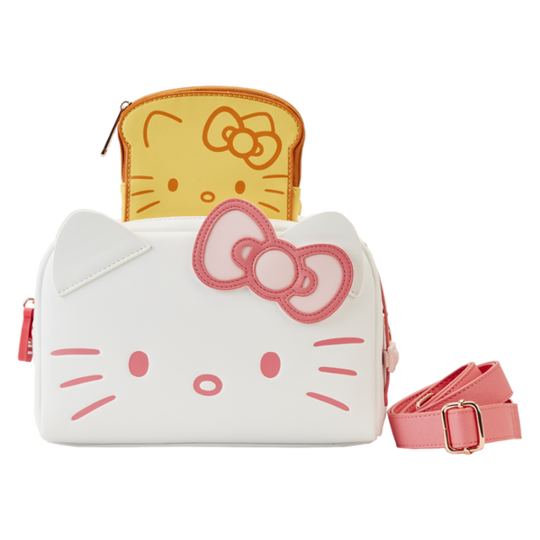 Sanrio - Hello Kitty Breakfast Toaster 5” Faux Leather Crossbody Bag with Card Holder