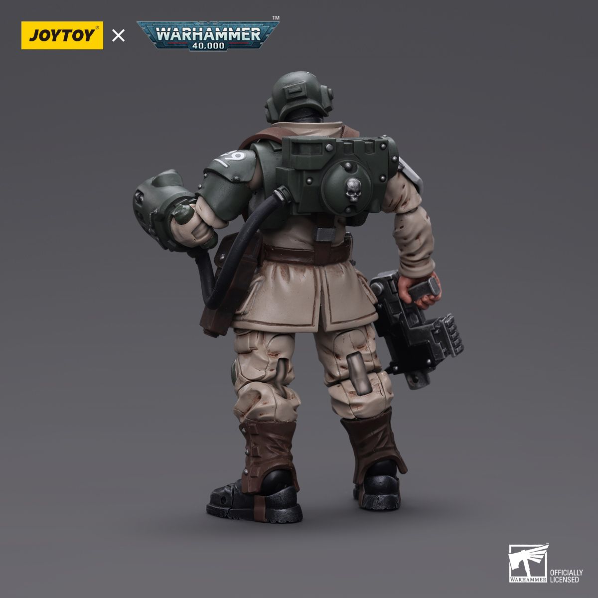 Warhammer Collectibles: 1/18 Scale Astra Militarum Cadian Command Squad Veteran Sergeant with P Fist