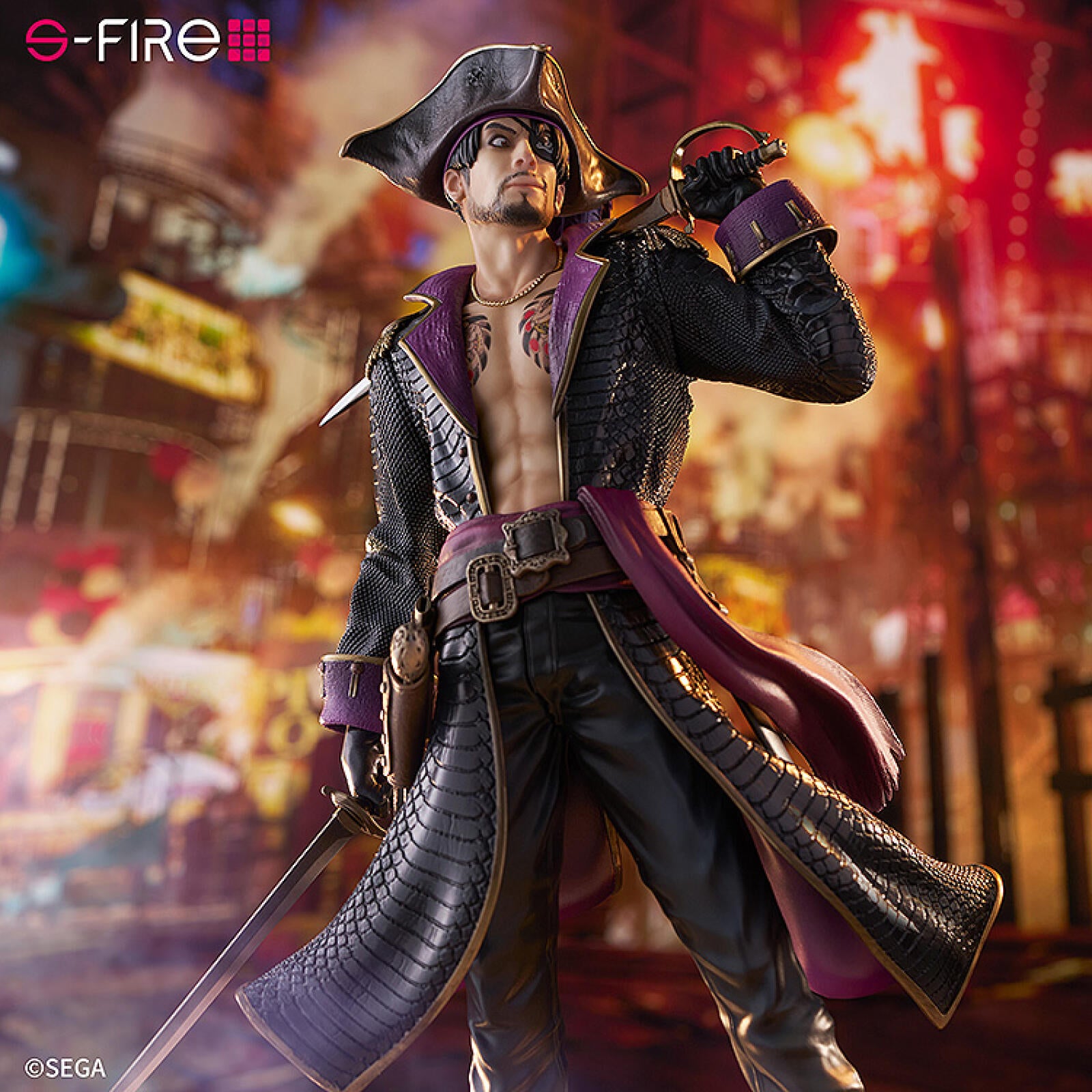 PRE ORDER Like a Dragon, Pirate Yakuza in Hawaii: 1/7 SCALE S-FIRE FIGURE - Goro Majima/ Captain Majima