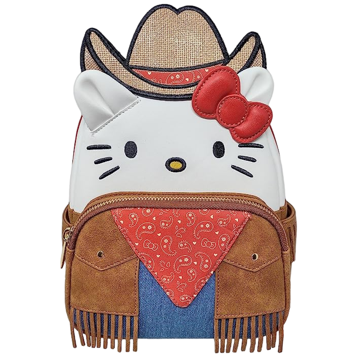 Sanrio - Hello Kitty Western Cosplay 10" Faux Leather Mini Backpack