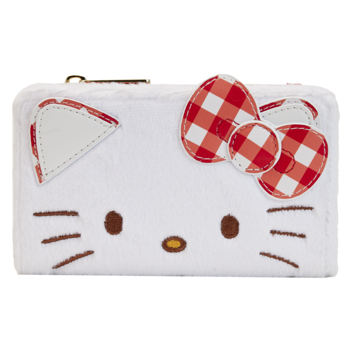 Sanrio - Hello Kitty Gingham Cosplay 4” Faux Leather Flap Wallet