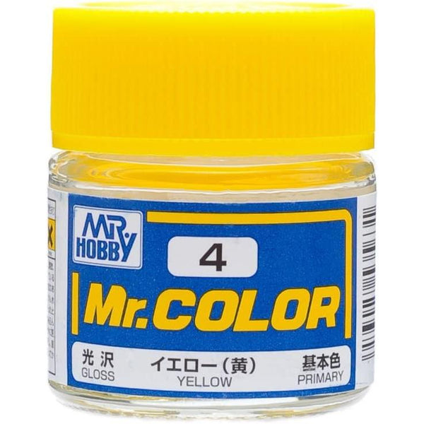 Mr Hobby (Gunze) C004 Mr Color Gloss Yellow Lacquer Paint 10ml