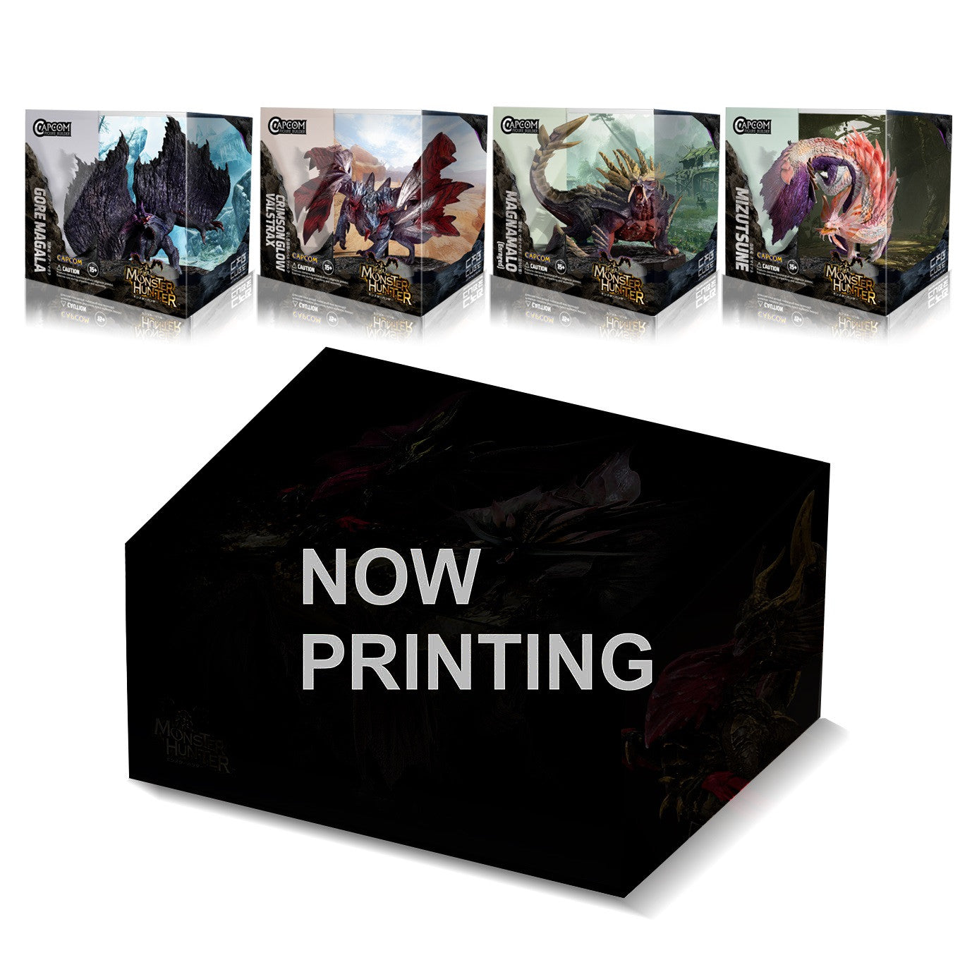 PRE ORDER Monster Hunter: CAPCOM FIGURE BUILDER CUBE (Gore Magala/Crimson Glow Valstrax/Magnamalo (Enraged)/Mizutsune) (4 in the Assortment)