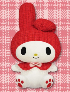 My Melody Hooded Tweed Red Plush