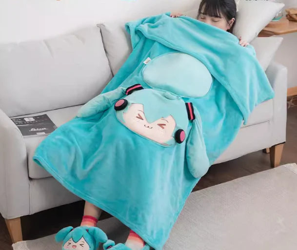 Moeyu Hatsune Miku: Multi-Functional Pillow Blanket