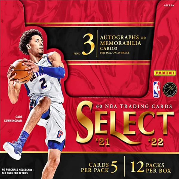 NBA Basketball - 2021/22 Panini Select Basketball Trading Cards Hobby Box (12 Packs)