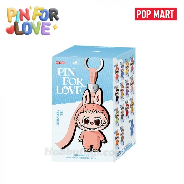 POP MART Labubu V4 The Monsters Pin For Love Series Plush Pendant Blind Box (N-Z)