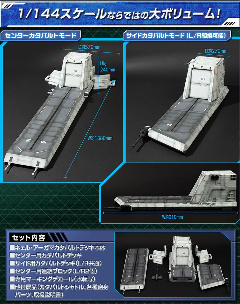 Realistic Model Series: Mobile Suit Gundam Zz 1/144 Hg Series Nahel Argama Catapult Deck