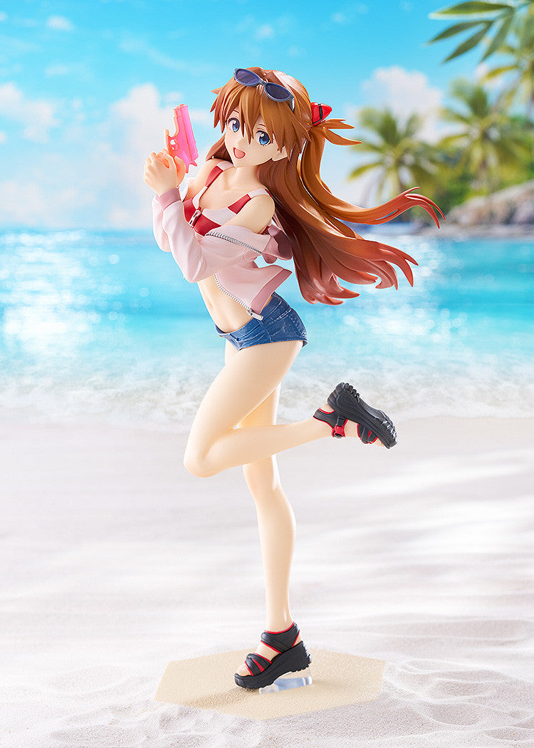 PRE ORDER Rebuild of Evangelion: POP UP PARADE L SIZE - Beach Queens Asuka Shikinami Langley