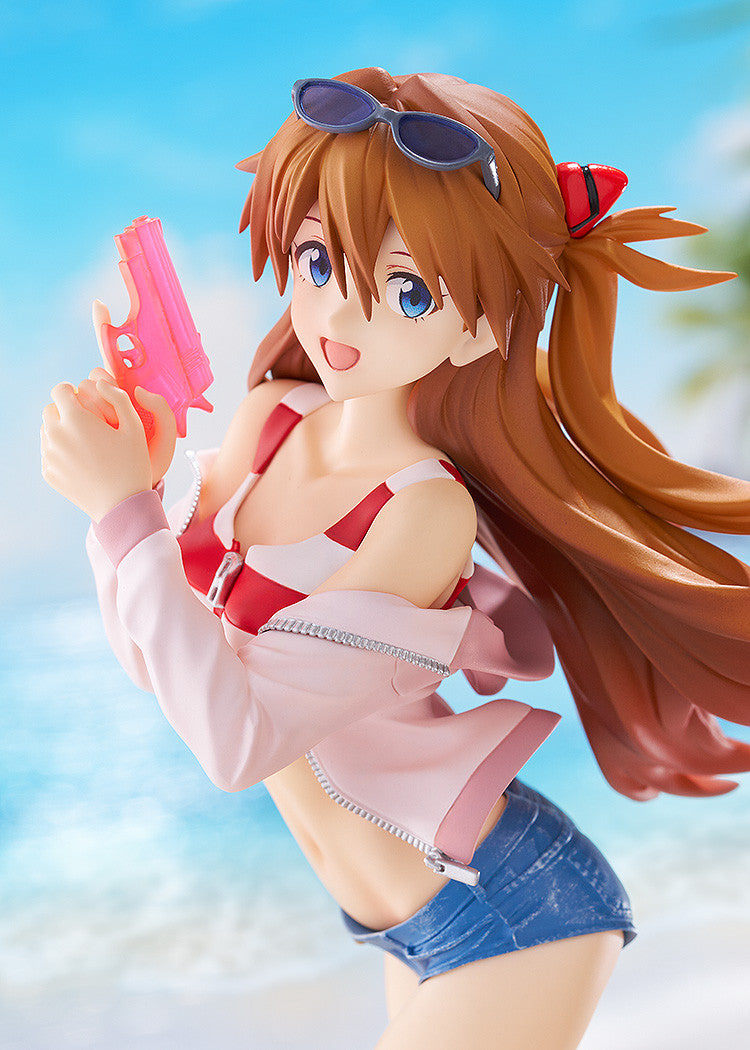 PRE ORDER Rebuild of Evangelion: POP UP PARADE L SIZE - Beach Queens Asuka Shikinami Langley
