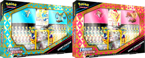 Pokemon TCG Crown Zenith Shiny Zacian/Zamazenta Figure Box