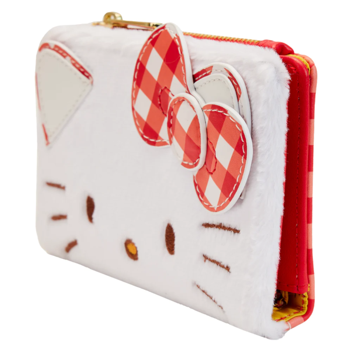 Sanrio - Hello Kitty Gingham Cosplay 4” Faux Leather Flap Wallet