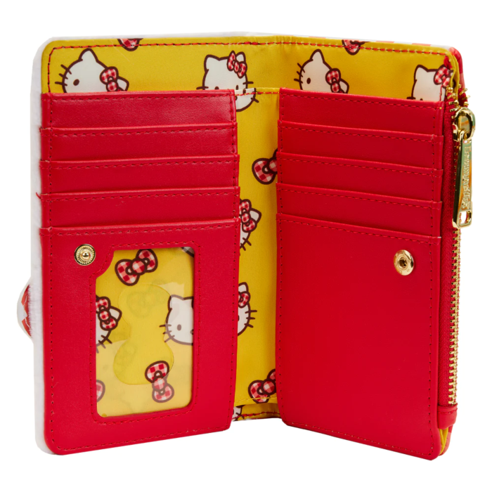 Sanrio - Hello Kitty Gingham Cosplay 4” Faux Leather Flap Wallet