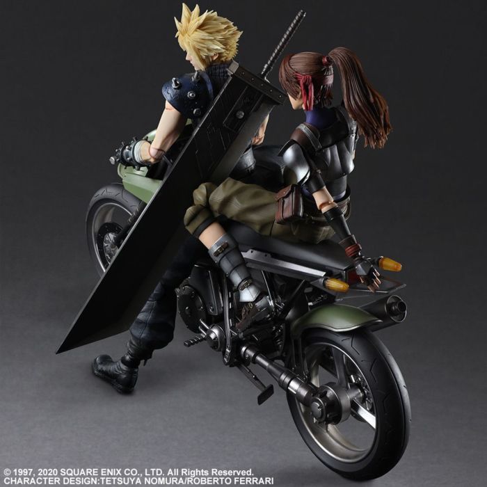 Final Fantasy VII - Jessie, Cloud & Motorcycle Play Arts Kai 10” Action Figure Set