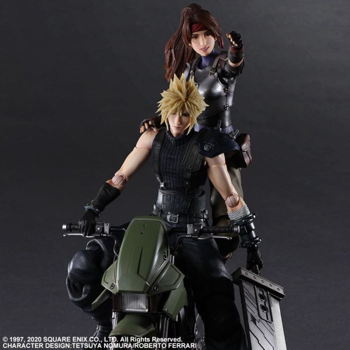 Final Fantasy VII - Jessie, Cloud & Motorcycle Play Arts Kai 10” Action Figure Set