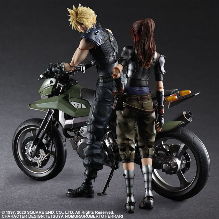 Final Fantasy VII - Jessie, Cloud & Motorcycle Play Arts Kai 10” Action Figure Set