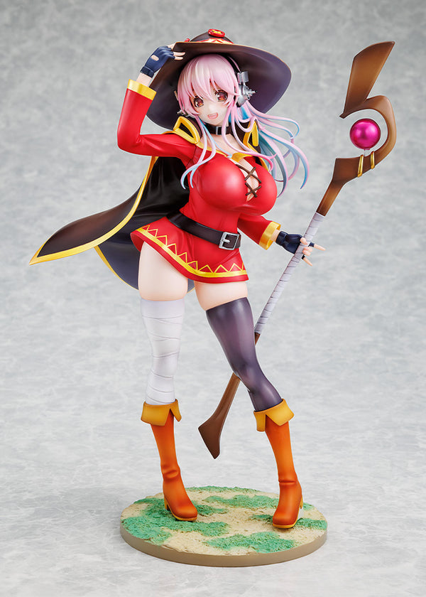 PRE ORDER Super Sonico/ KONOSUBA God's blessing on this wonderful world! 1/7 SCALE FIGURE - Super Sonico (Megumin Collaboration Version)