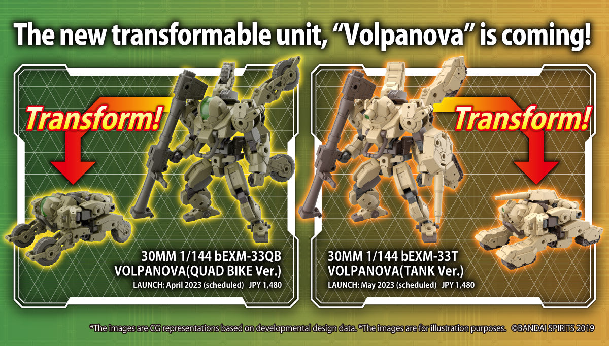 30MM 1/144 bEXM-33T  VOLPANOVA (TANK Ver.)