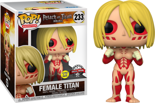 Attack on Titan - Female Titan Glow in the Dark 6” Super Sized Pop! Vinyl Figure