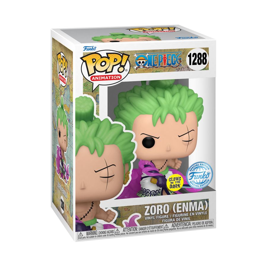 One Piece - Zoro with Enma US Exclusive Glow Pop! Vinyl [RS]