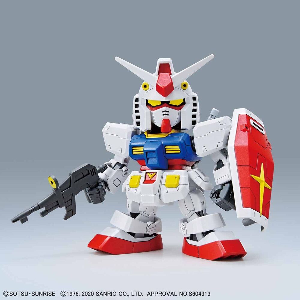 Bandai Hello Kitty Rx-78-2 Gundam Sd Ex-standard Plastic Model Anniversary