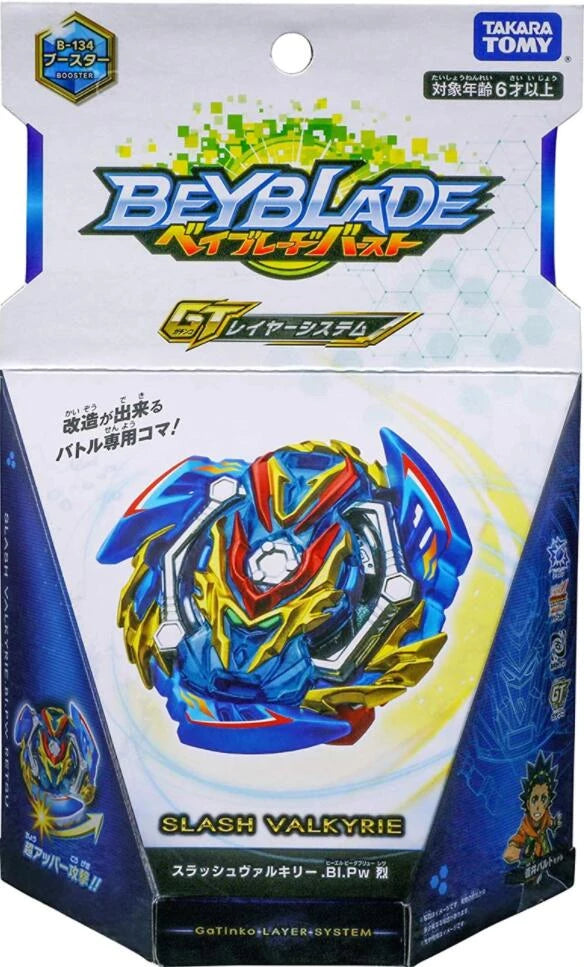 Beyblade Burst Takaratomy B-134 Slash Valkyrie. Bl. Pw Booster Spin Top