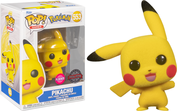 Pokemon - Pikachu Waving Flocked Pop! Vinyl Figure
