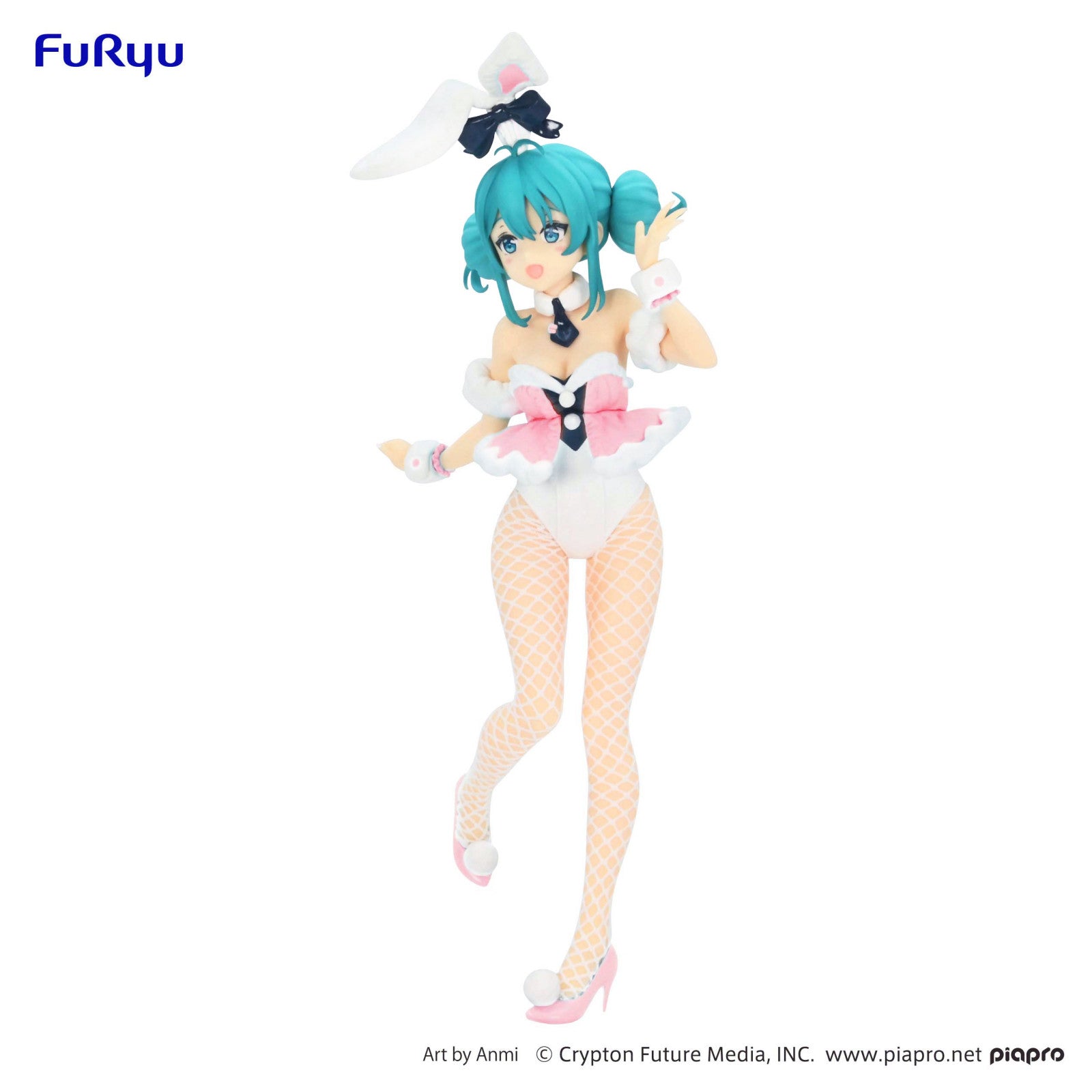 Vocaloid Characters: BICUTE BUNNIES - Hatsune Miku White Rabbit Figure (Baby Pink Version)